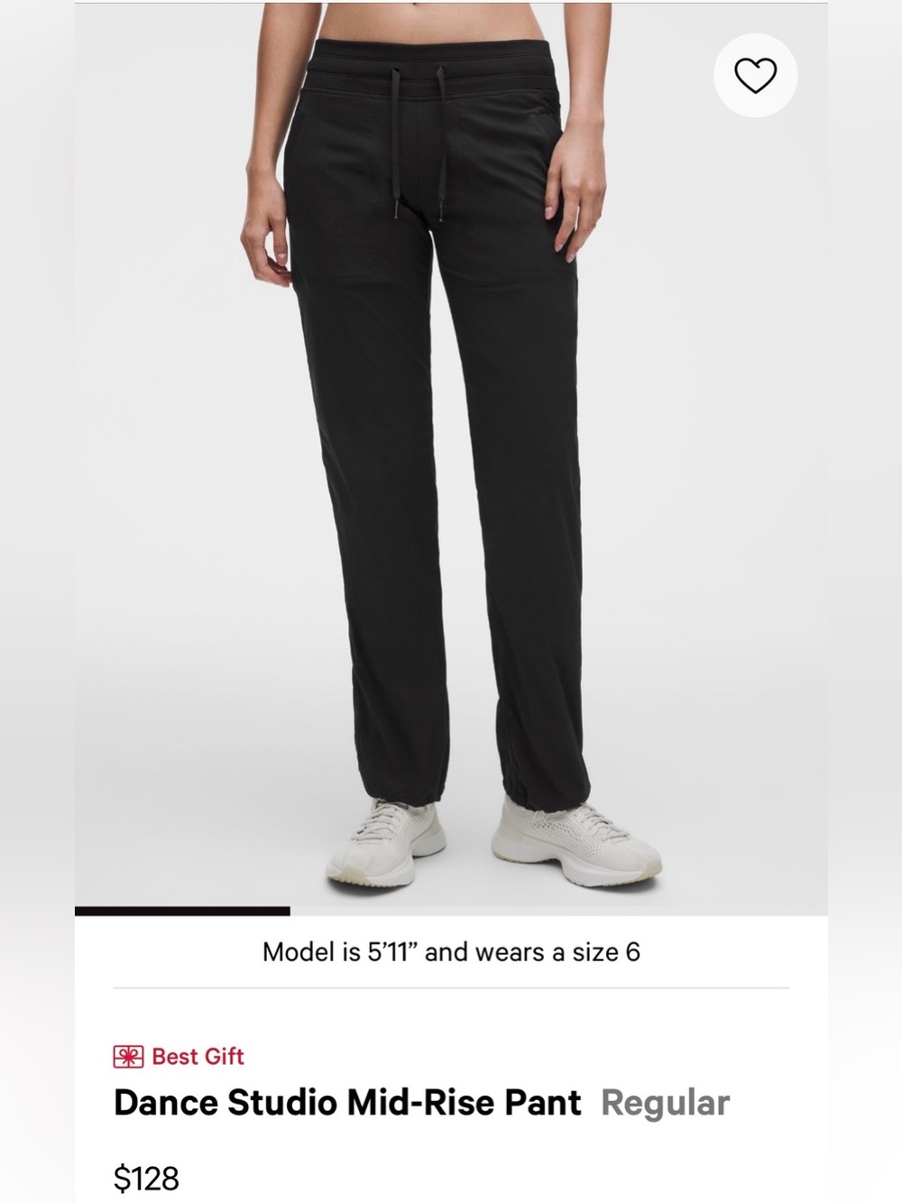 Lululemon Women’s Dance Studio Mid-Rise Pant in Black